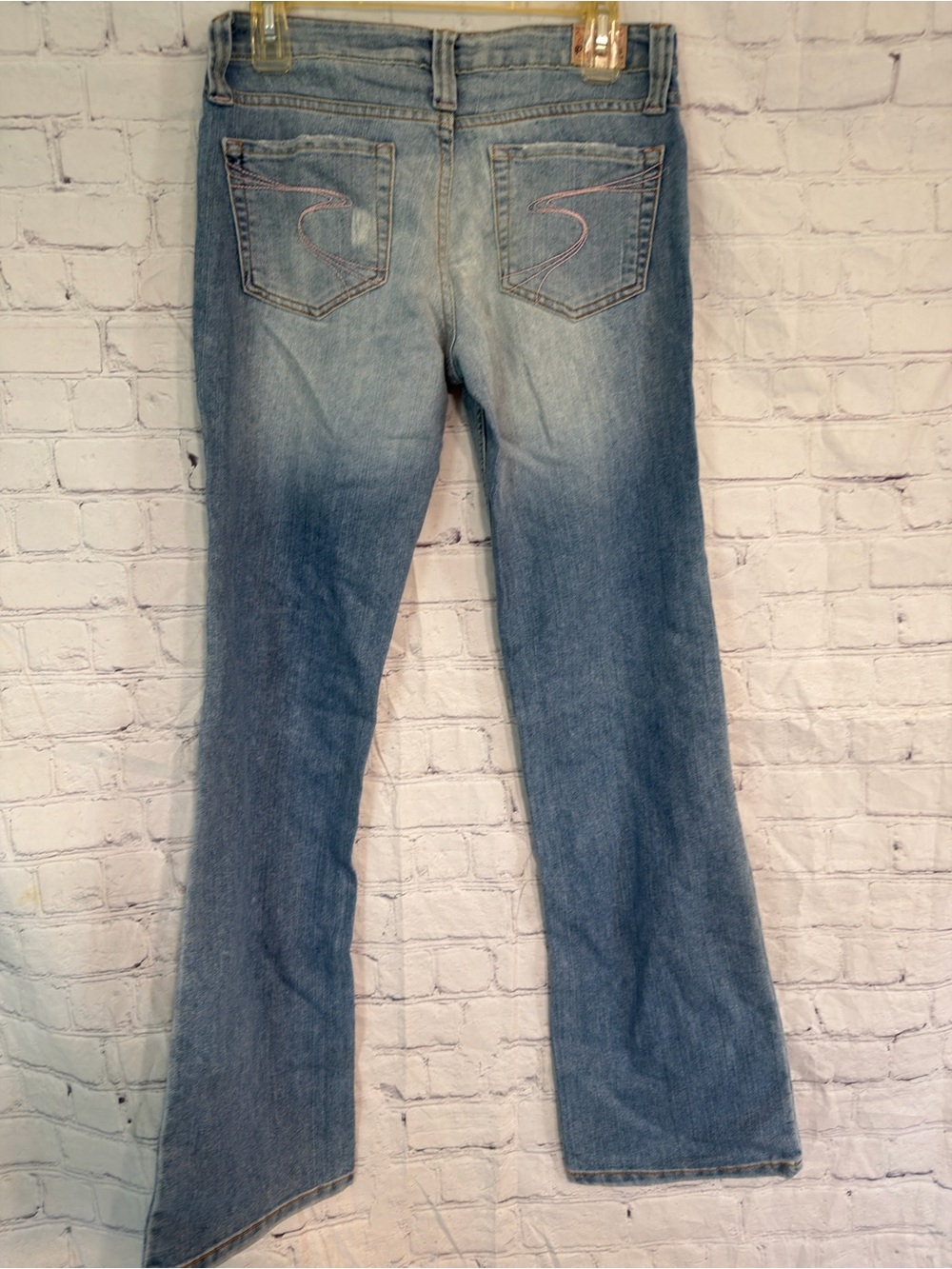 Paris Blues Faded Light Wash Flare Jeans Sz 7 - Picture 6 of 11